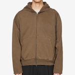 Bomber Zip Hood Brown