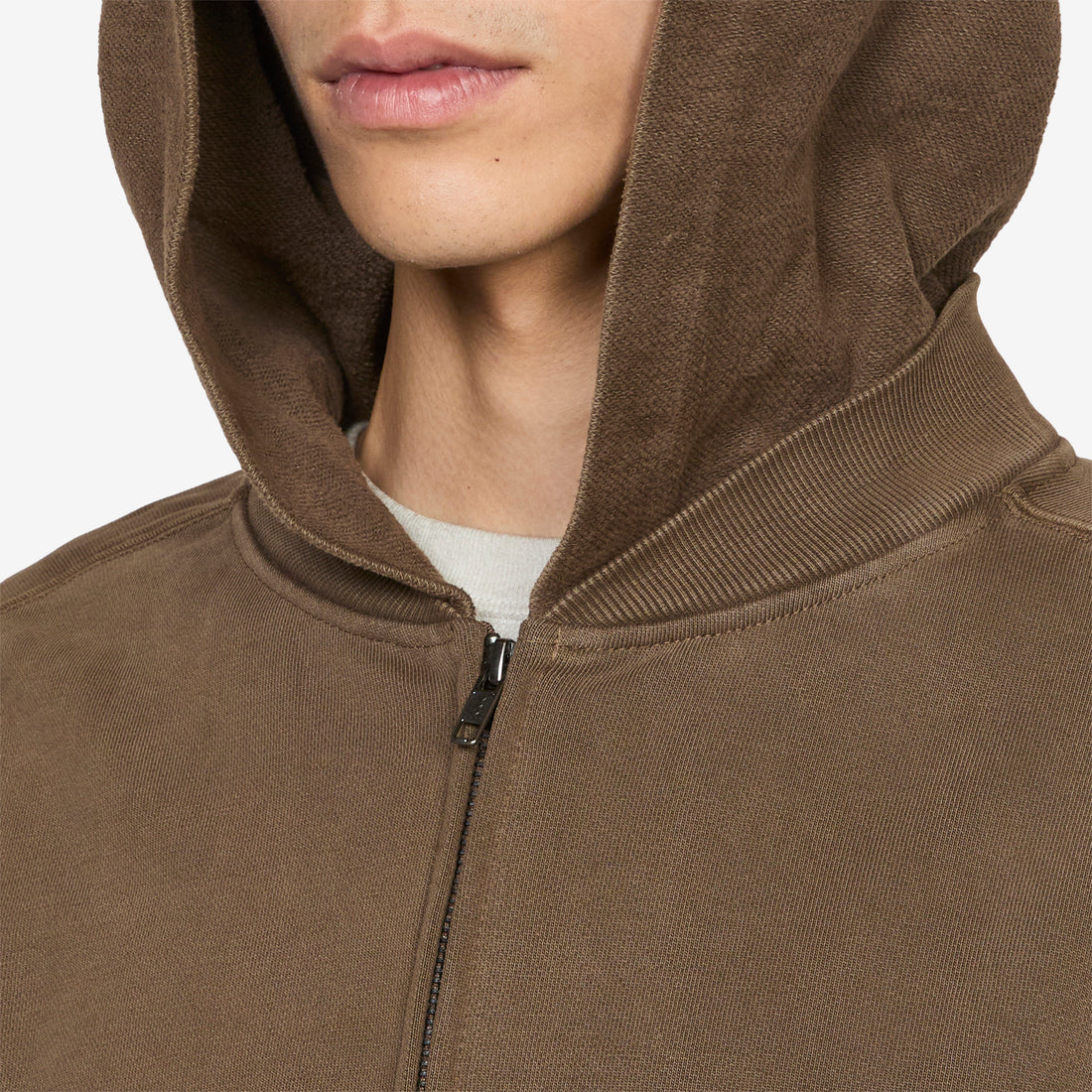 Bomber Zip Hood Brown Jumpers