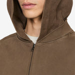Bomber Zip Hood Brown