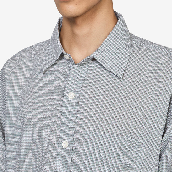 Executive Shirt Textured Bottle Grey Check