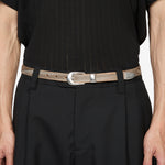 2cm Belt Overcast Blue Leather