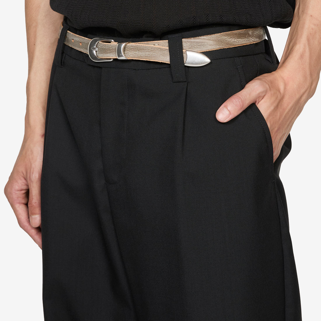 Service Trousers Black Tropical Wool Pants