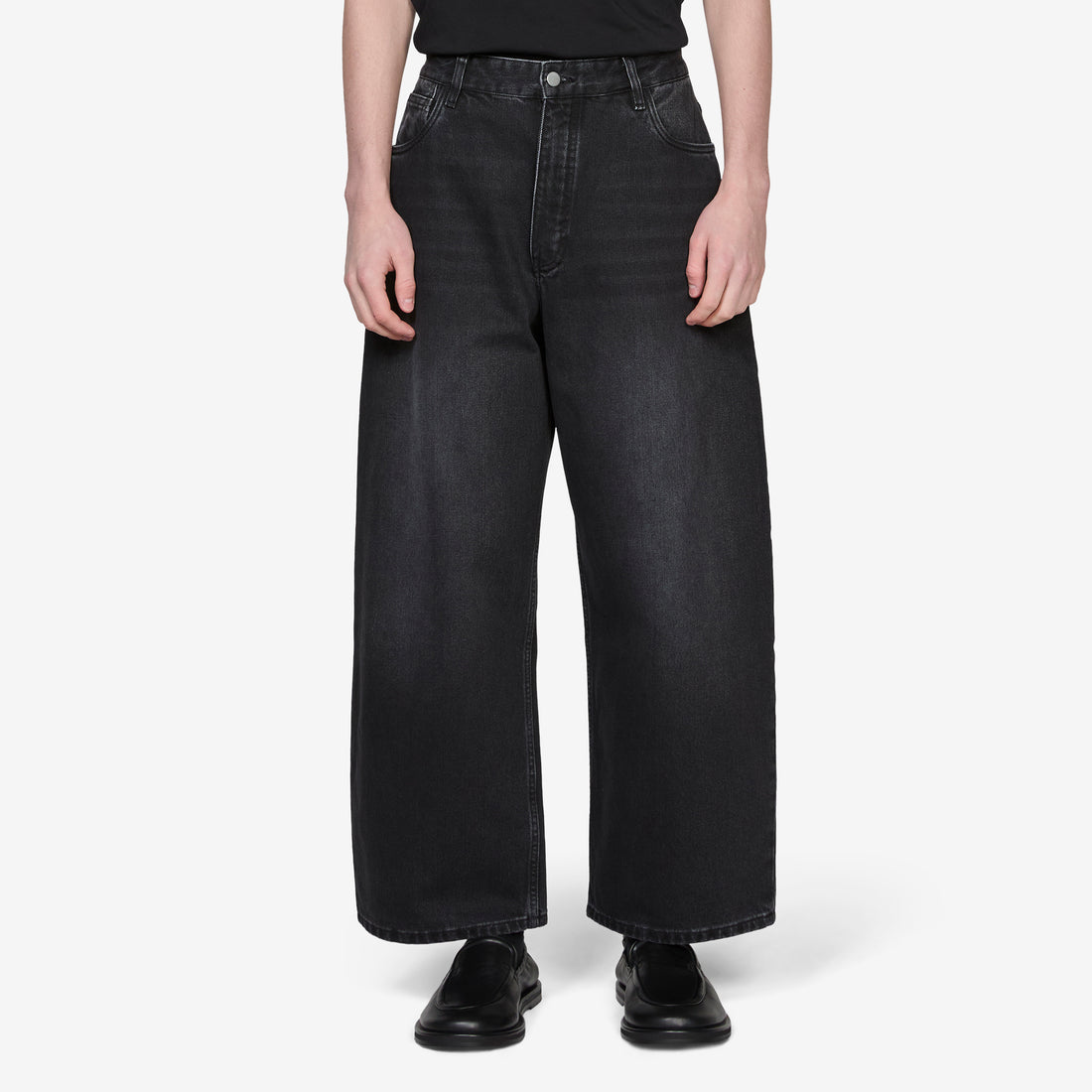 Paolo Jean Washed Black Pants
