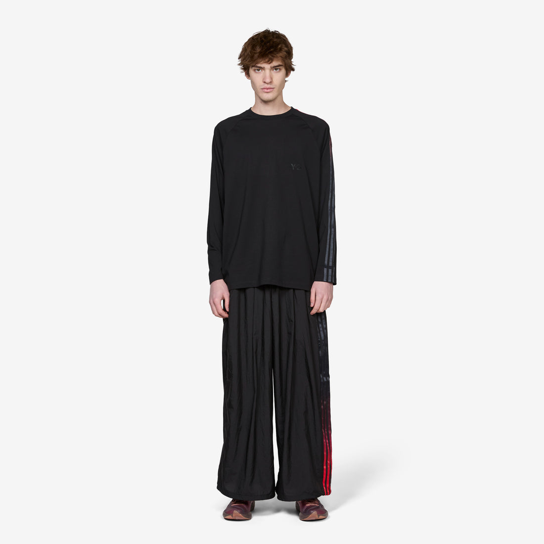 Y-3 Oversized Gradient Stripes Longsleeve T-Shirt Black Tees