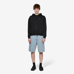 'Your Message Here' Indigo Denim Shorts Blue Denim | Black | Safety Orange