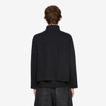 Shrunken Fullzip Black Athletic Rib