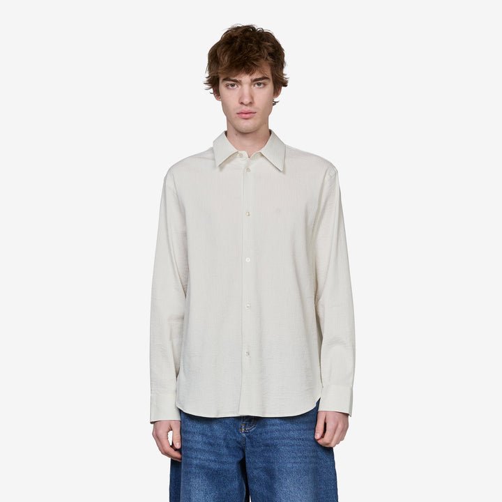View Shirt Parchment | Black Stripe Front