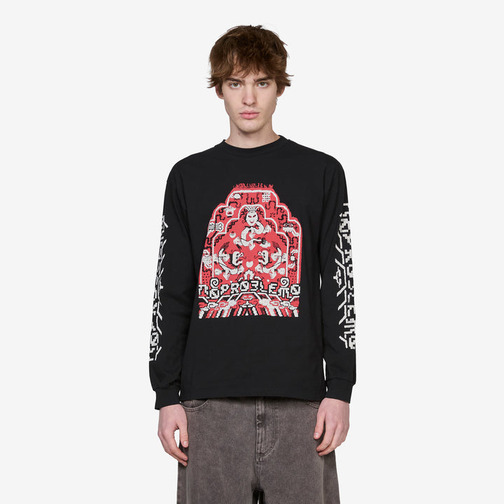 Rugged Longsleeve T-Shirt Black Front
