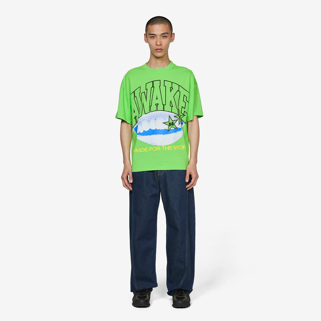 Made For The World T-Shirt Lime Green Tees