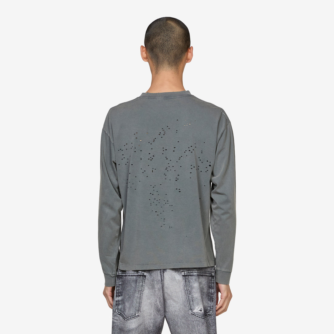 MothTech™ Long T-Shirt Faded Black Tees