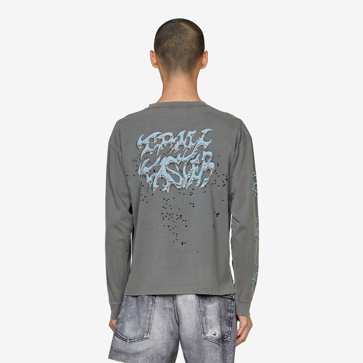 MothTech™ Long T-Shirt Faded Black Scorpion