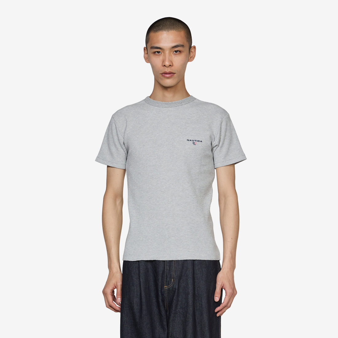 Waffle T-Shirt Grey Marl Tees