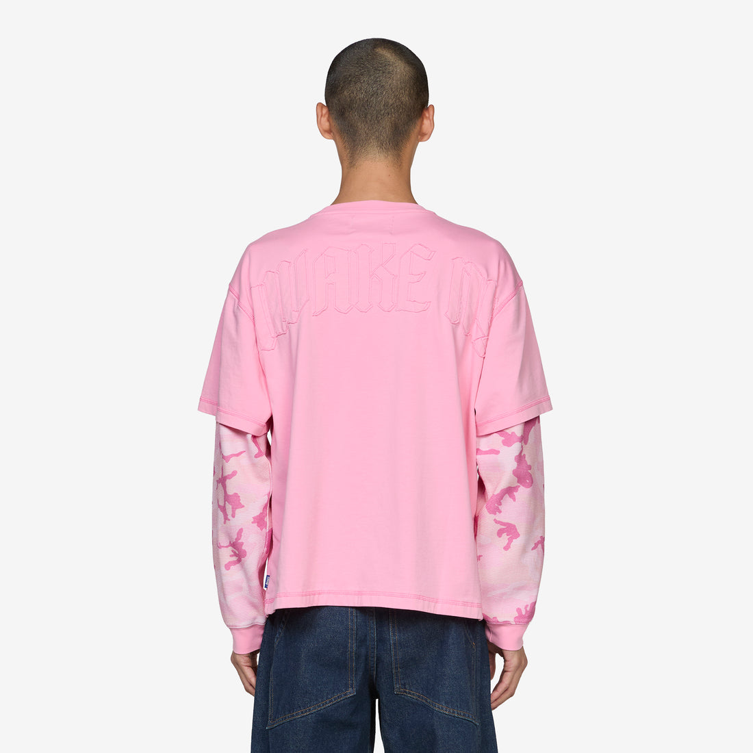 Skyline Waffle Longsleeve Shirt Pink Shirts