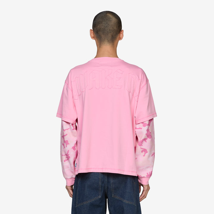Skyline Waffle Longsleeve Shirt Pink