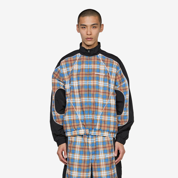 Les Performance Track Jacket Plaid Front