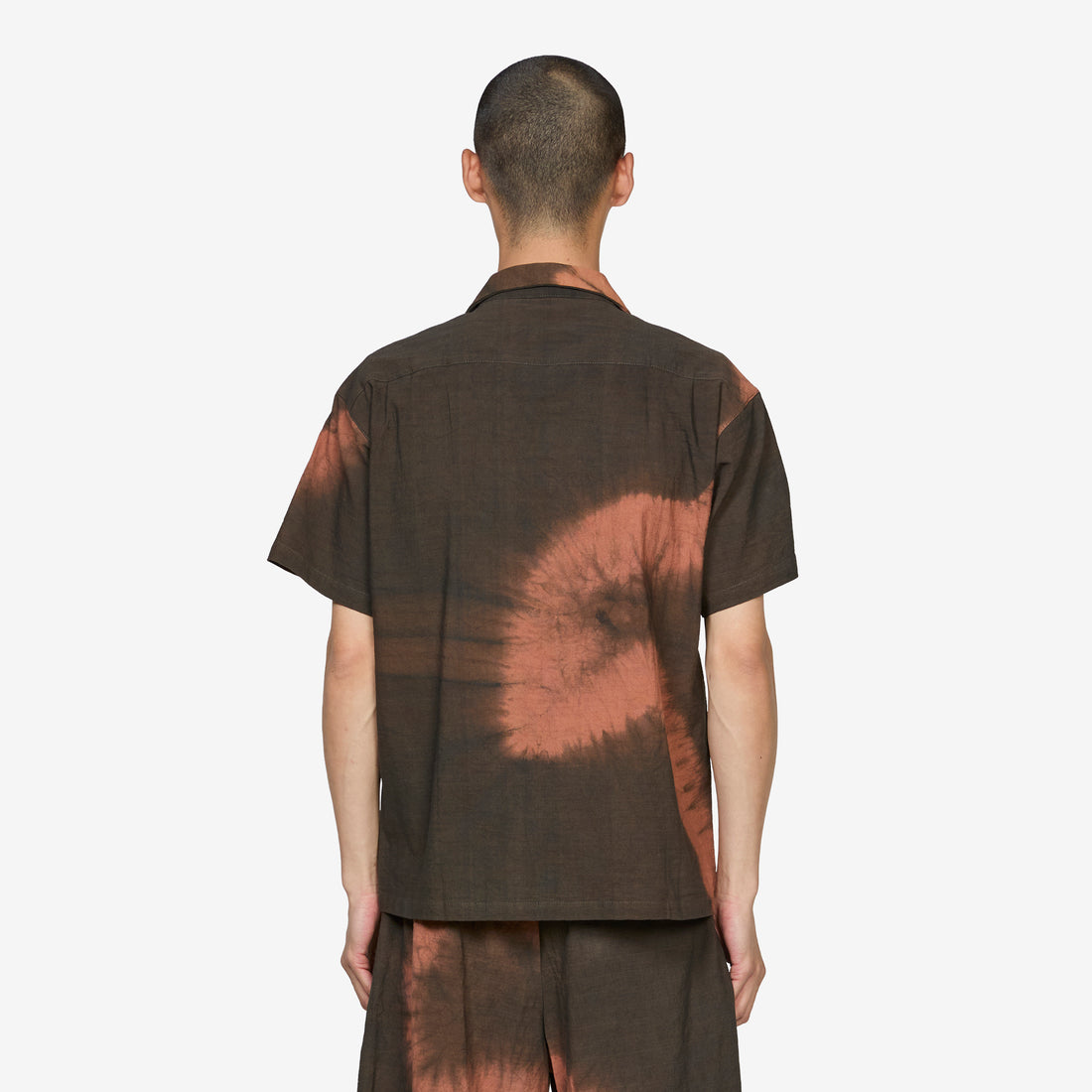 Tie-Dye Open-Collar Shirt Brown | Brick Shirts