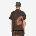 Tie-Dye Open-Collar Shirt Brown | Brick