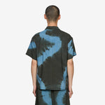 Tie-Dye Open-Collar Shirt Black | Blue