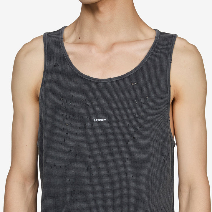 MothTech™ Waffle Singlet Aged Black