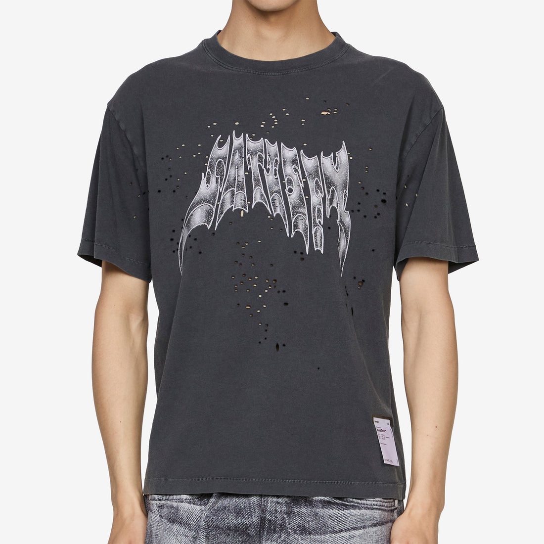MothTech™ T-Shirt Aged Black AirBrush Glitter Tees