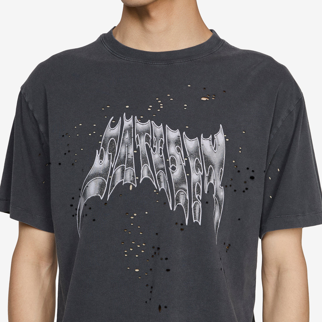 MothTech™ T-Shirt Aged Black AirBrush Glitter Tees