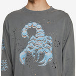 MothTech™ Long T-Shirt Faded Black Scorpion