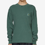 Longsleeve Vista Waffle T-Shirt Dark Scarab Garment Dyed