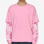 Skyline Waffle Longsleeve Shirt Pink