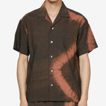 Tie-Dye Open-Collar Shirt Brown | Brick