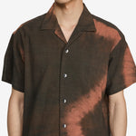 Tie-Dye Open-Collar Shirt Brown | Brick