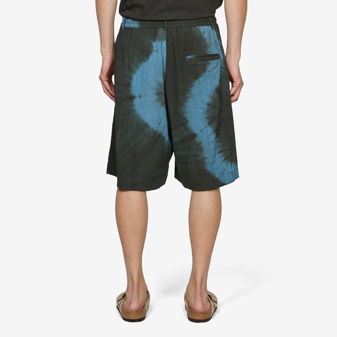Tie-Dye Oversized Shorts Black | Blue Shorts