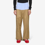 Contrast Waist Pants Camel