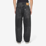 Vintage Washed Baggy Denim Pants Black