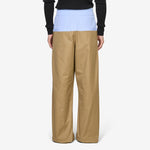 Contrast Waist Pants Camel