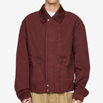 Overdyed Double Weave Cotton Jacket Burgundy