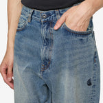 Vintage Washed Baggy Denim Pants Navy