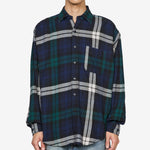 Big Check Heavy Cotton Nell Shirt Navy