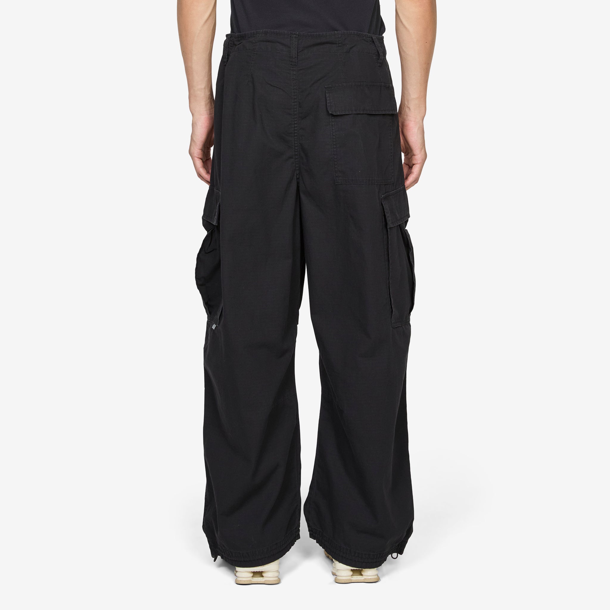 Super Wide Curve Cargo Pants Black – Above The Clouds