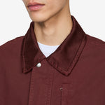 Overdyed Double Weave Cotton Jacket Burgundy