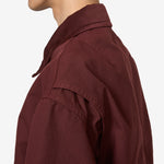Overdyed Double Weave Cotton Jacket Burgundy