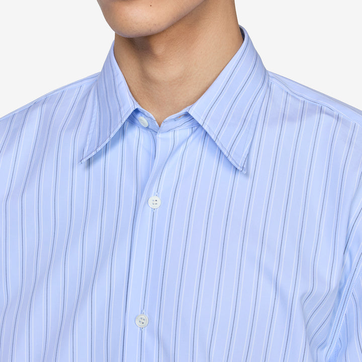 Short Sleeve Cotton Shirt Light Blue