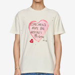 Heart Message T-Shirt Ecru