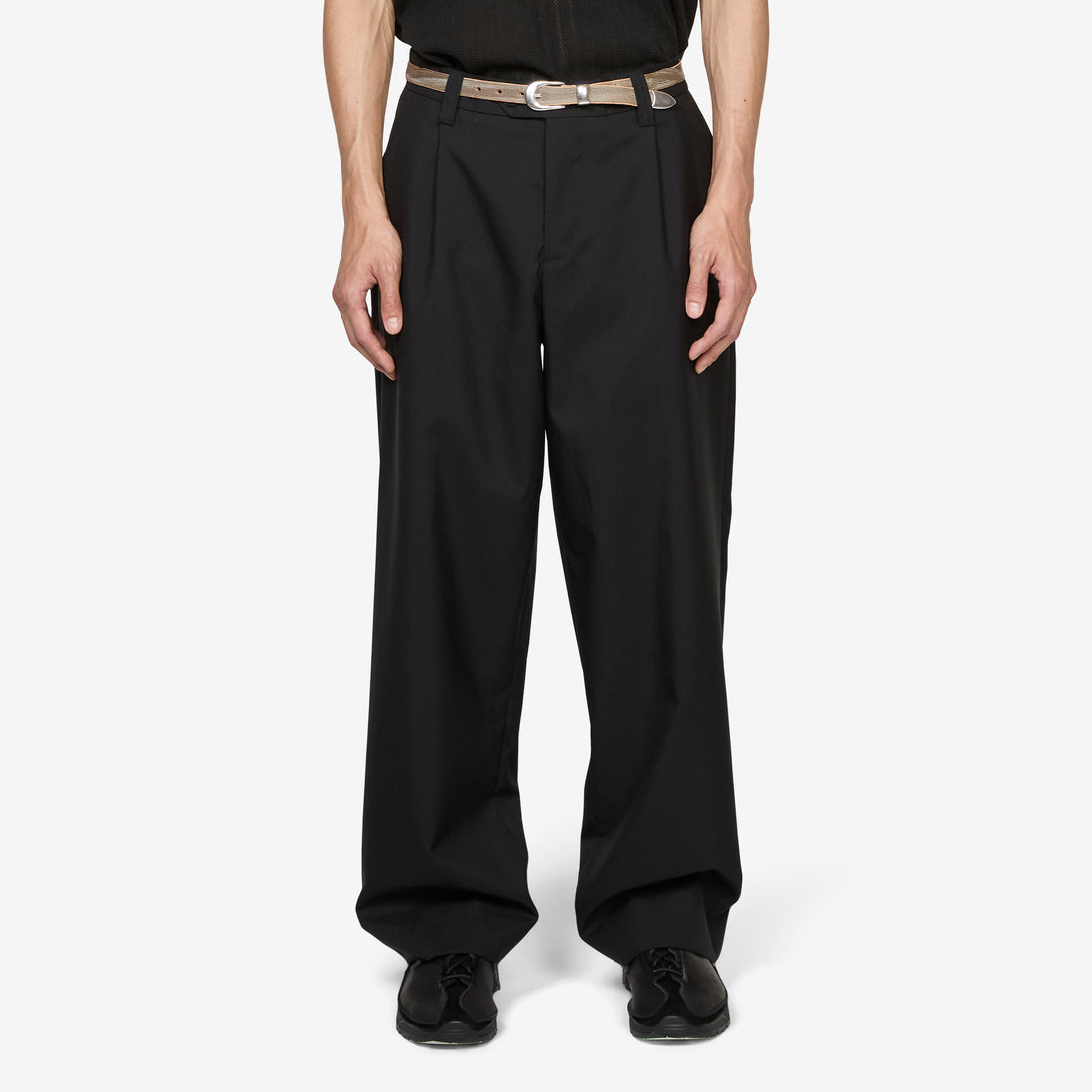 Service Trousers Black Tropical Wool Pants
