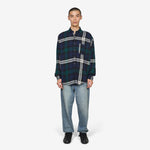 Big Check Heavy Cotton Nell Shirt Navy