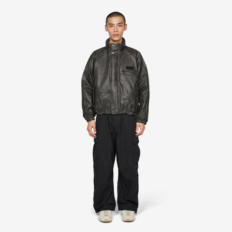 Faux Leather Reversible Blouson Black – Above The Clouds