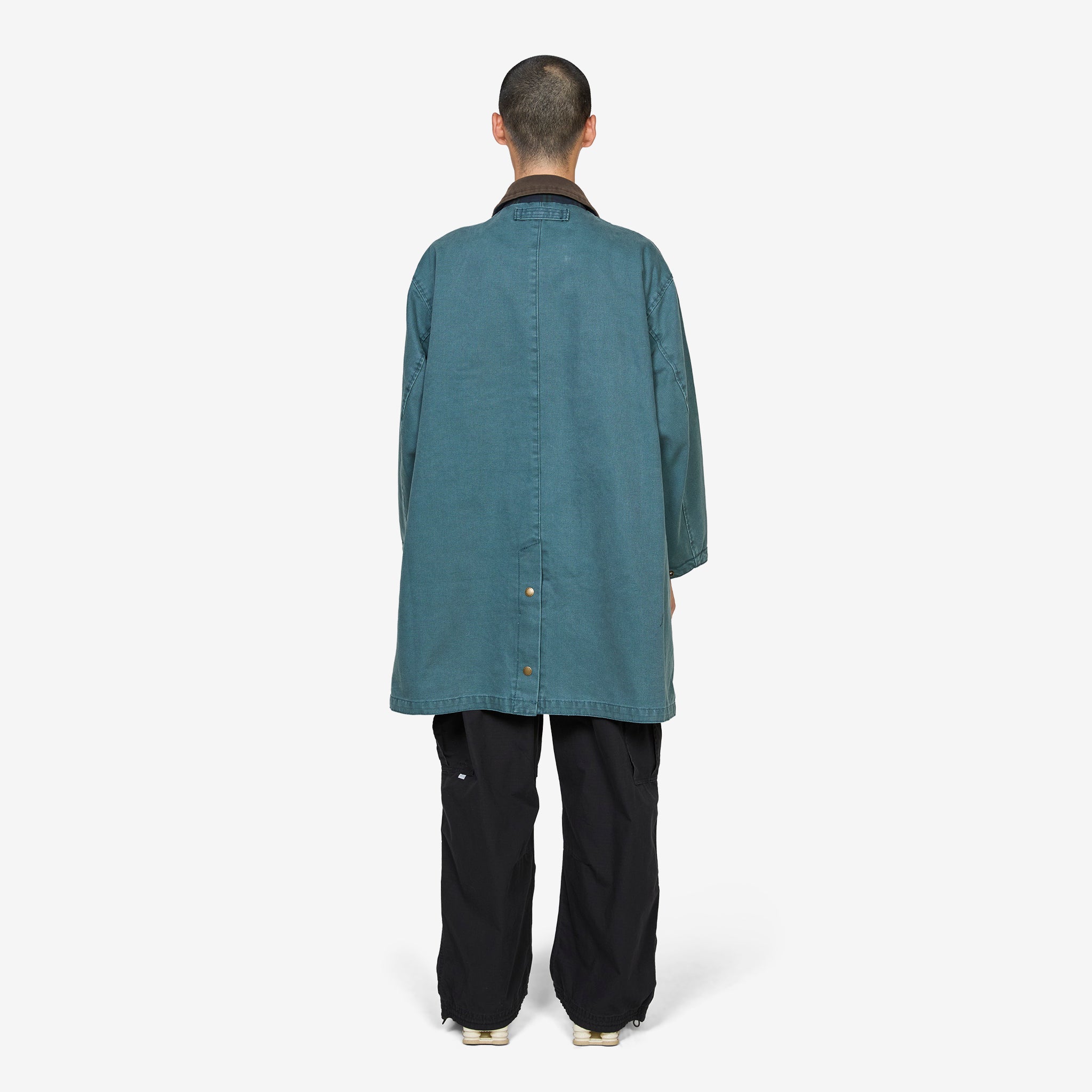 Padding Duck Crushed Long Coat Olive – Above The Clouds