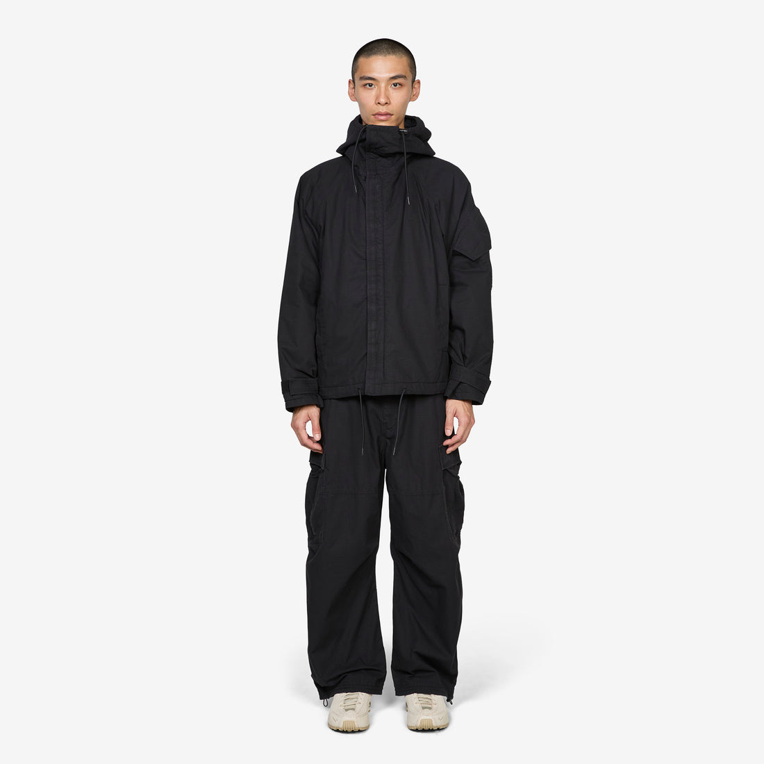 Quilted Short Blouson Jacket Black Jackets