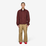 Overdyed Double Weave Cotton Jacket Burgundy