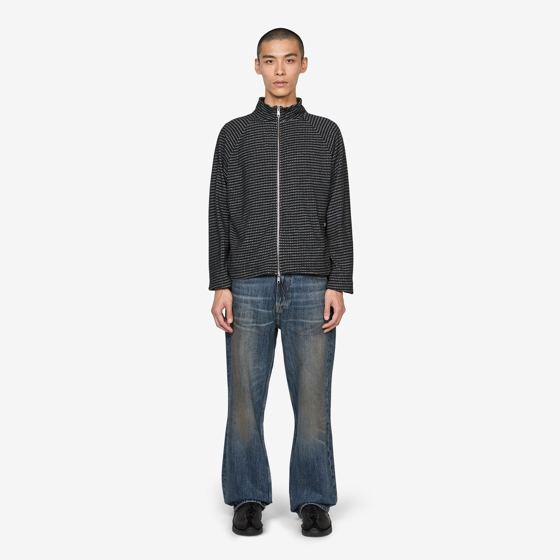 Leisure Zip Up Black Experienced Check Jumpers