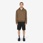 Bomber Zip Hood Brown